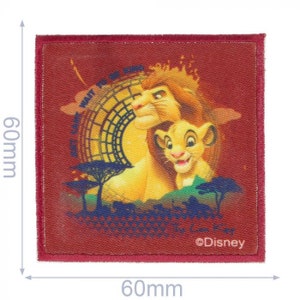 HKM 30807 ライオンキング アイロン接着ワッペン、ディズニー シンバ ライオンキング、約 6 x 6 cm