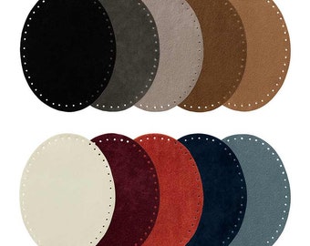 Mono Quick 100xx 2-piece patch imitation suede, application, iron-on patch, patch oval