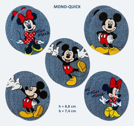 Mono Quick Disney Mickey Mouse Minnie Mouse Patches Iron-on Sew-on Iron-on  Jeans Look Oval 