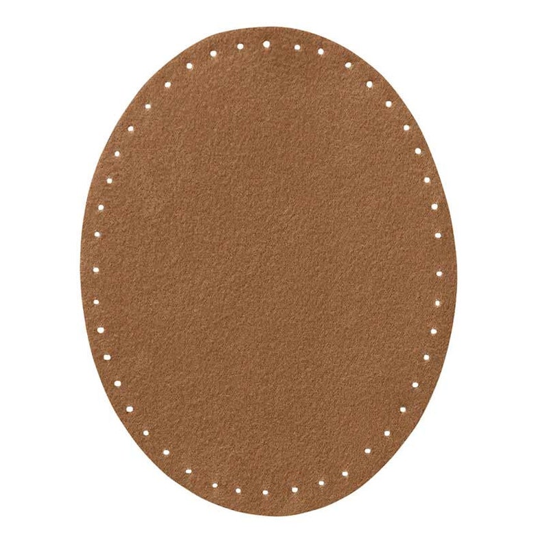 Mono Quick 100xx 2 patches imitation suede, application, iron-on transfer, patch oval 10045 - Beige
