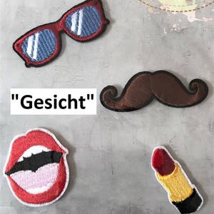 Ironing Ironing Pictures Patch, Set of 4 Different Motifs, Application Temple Patch Temple Patch Iron-On Patches Patch