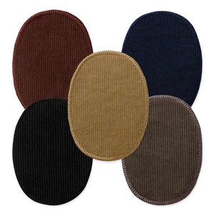 Mono Quick 1036x 2-piece corduroy patches, appliqué, iron-on patch corduroy patch oval