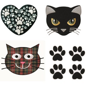 Mono Quick 1288x cat, paws, cat love, velvet paw, iron-on patch