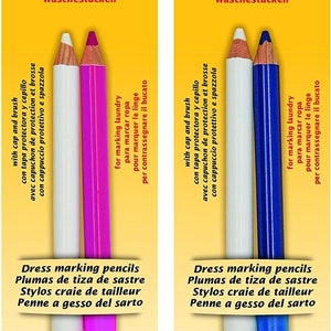 Lápices de tiza de sastre de costura sin cortes coloridos, rotulador de  tela para accesorios de costura a medida, lápiz de ropa de tiza -   México