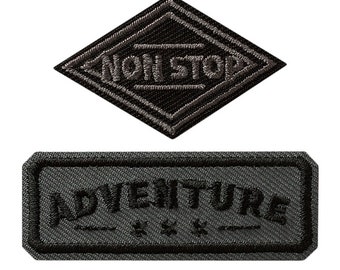 Mono Quick 10016 Adventure Non Stop Logo 2 application, iron-on transfer, patch, patch