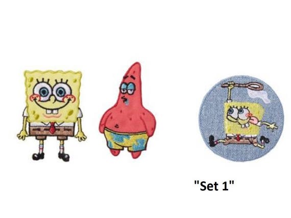 SpongeBob Schwammkopf Aufbügel Flicken Bügelbilder *3Stück* verschiedene Motive