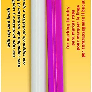 May include: Two dress marking pencils with protective caps and brushes. The pencils are white and pink. The packaging is yellow with the text "Schneider-kreidestifte mit Schutzkappe und B&uuml;rste zum Markieren von W&auml;schest&uuml;cken" in black.