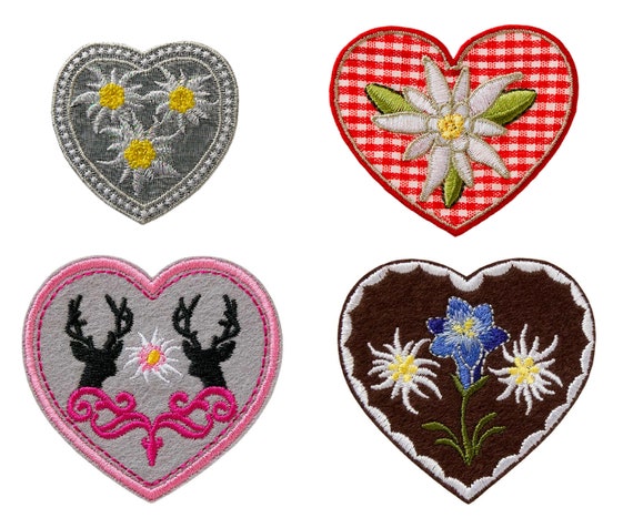 Valentinstag Herz-Applikation – Roter Flauschiger Stickerei-Patch, Ca. 2 5/8 X 3 Zoll, Perfekt Für DIY