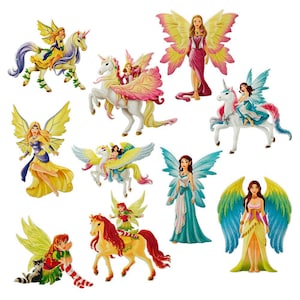 Mono-Quick Schleich Bayala©, Elfen, Einhörner, Feya, Sera, Marween, Surah, Eyela, Applikation, Bügelbild, Patch