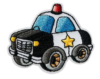 Mono Quick 08252 Police Car, Iron-On Patch Police Vehicle