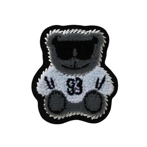 Mono Quick 08021 Teddy 93 fluffy appliqué, iron-on patch approx. 4.5 x 3.9 cm