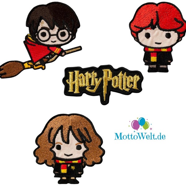 Mono Quick Harry Potter Applikationen, Bügelbild Aufkleber Patch, Hermine, Harry oder Ron