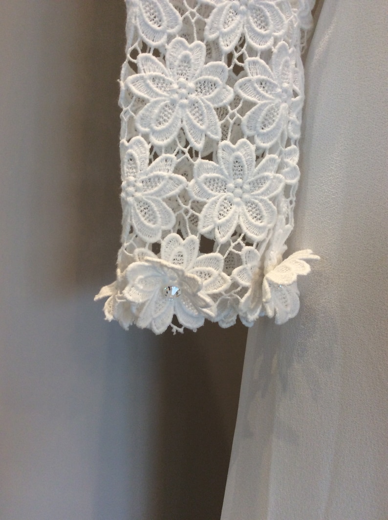 Vintage 90s midi wedding gown with Austrian crystals UK 810