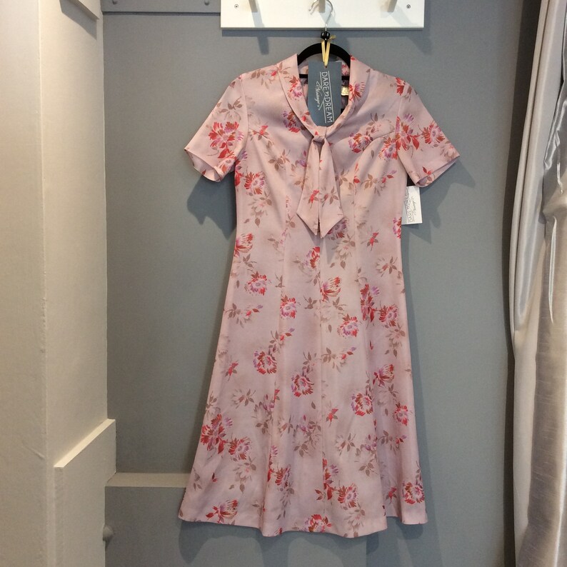 Vintage 80s Debenhams Floral Dress Uk Size 8 Etsy