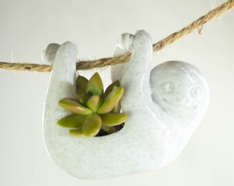 Cute Sloth Planter hanging planter air plants air plant holder animal planter Cute planter Garden Decor Gardening Gift Succulent Planter
