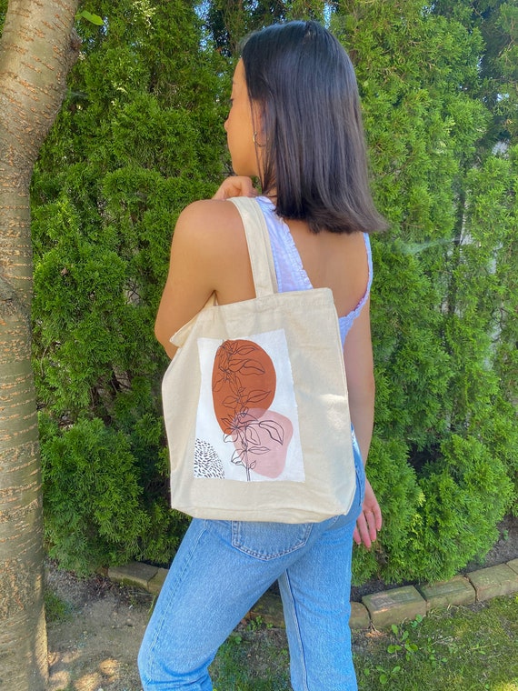 Hand-Painted Eco-Friendly Tote Bag