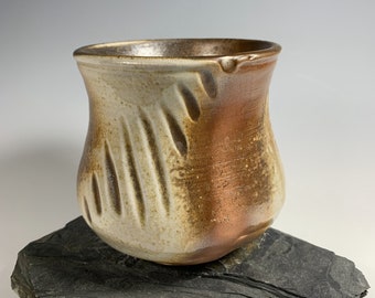 Woodfired Albany Shino Carved Cup