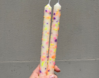 10" Neon Splatter Candle Set