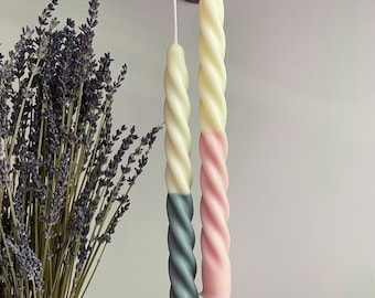 Two Toned Taper Candle