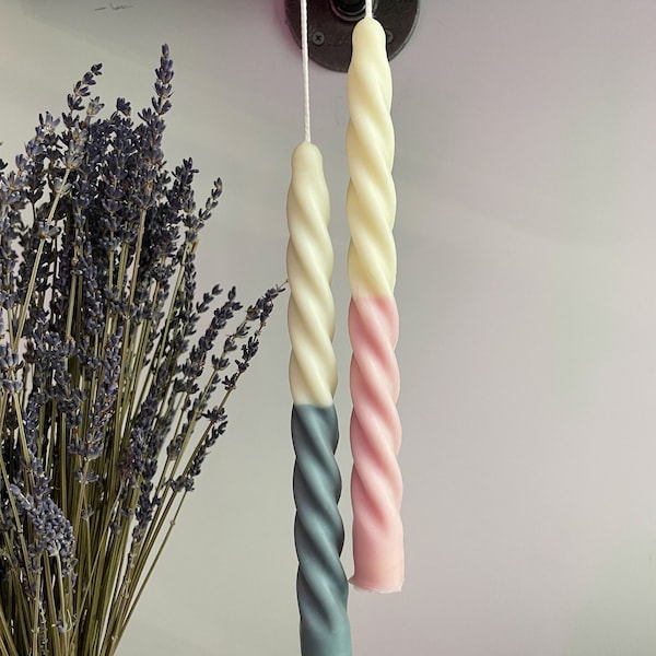 Two Toned Taper Candle