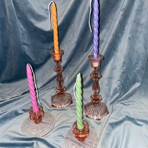 Beeswax Curled Taper Candles imagem 1
