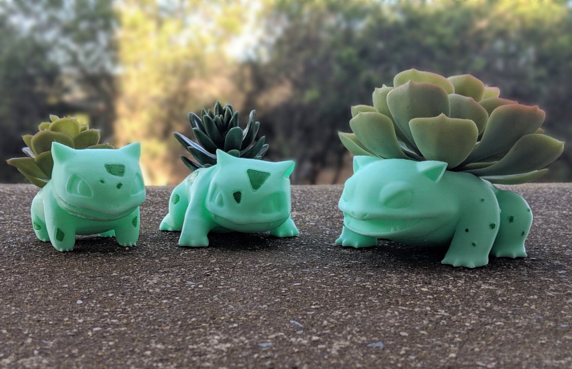 Melodieus Wanneer Begin Pokemon Bulbasaur Ivysaur Venusaur Planter Set - Etsy