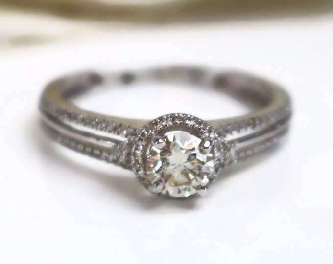 14K White Gold Diamond Engagement Ring.  Recent Appraisal will be included.