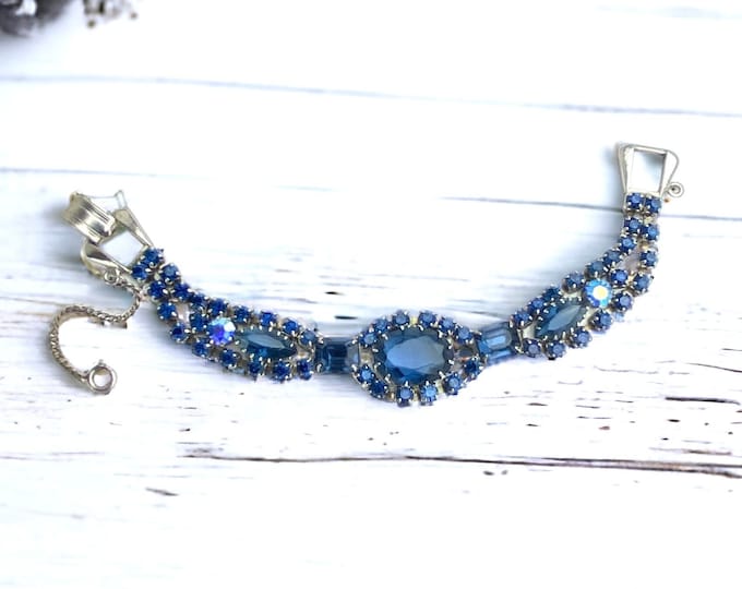 Juliana D&E Blue Rhinestone Bracelet