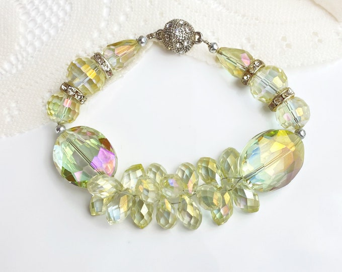 Sparkling Prism Crystal Beaded Bracelet