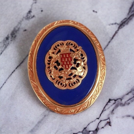 Broche Ancienne Ajourée Aux Armes De La Bretagne - Bretagne à Ma Vie - Vintage