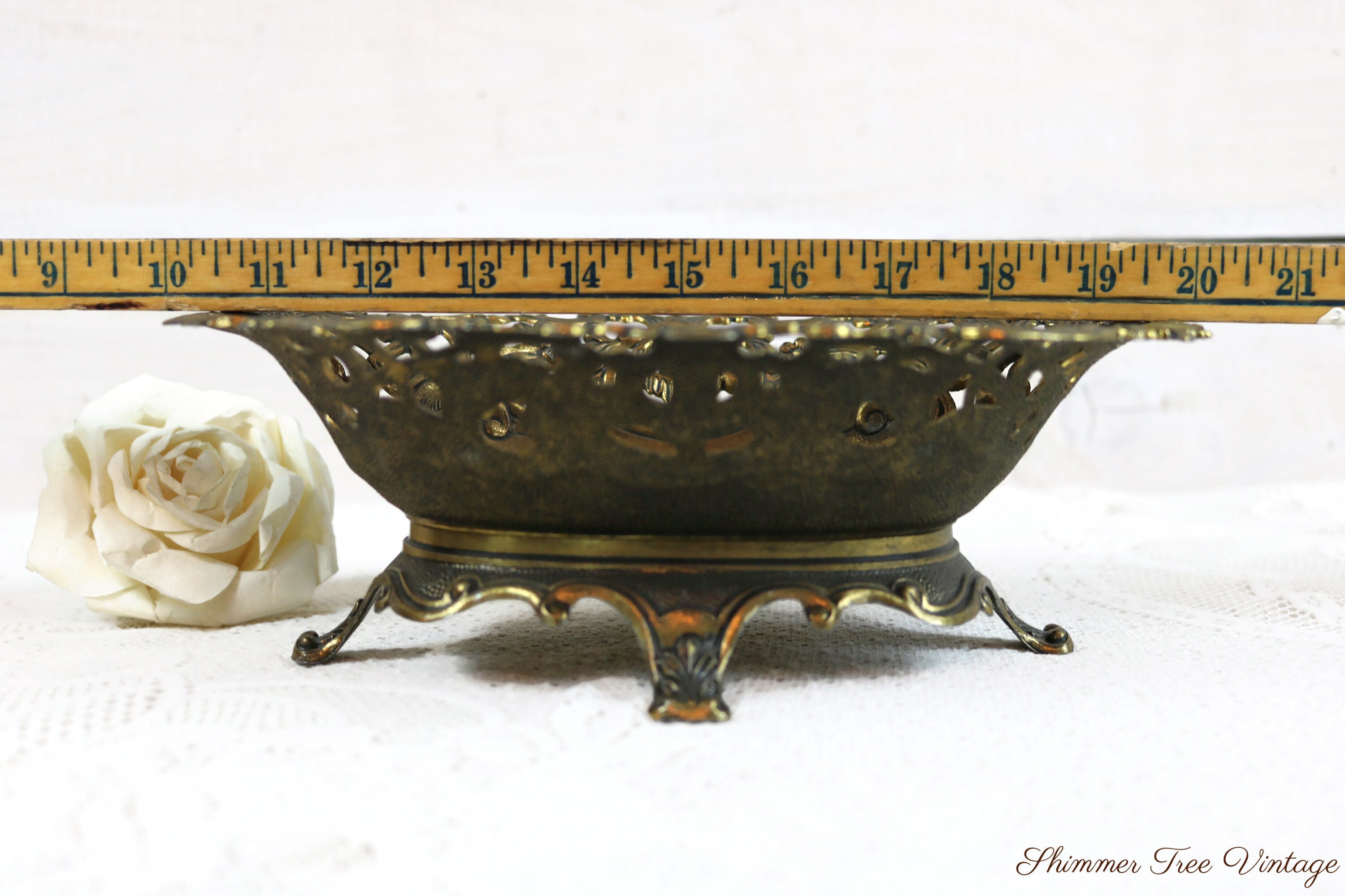 Decorative Brass Centerpiece Bowl MOD DEP Made in Italy Etsy