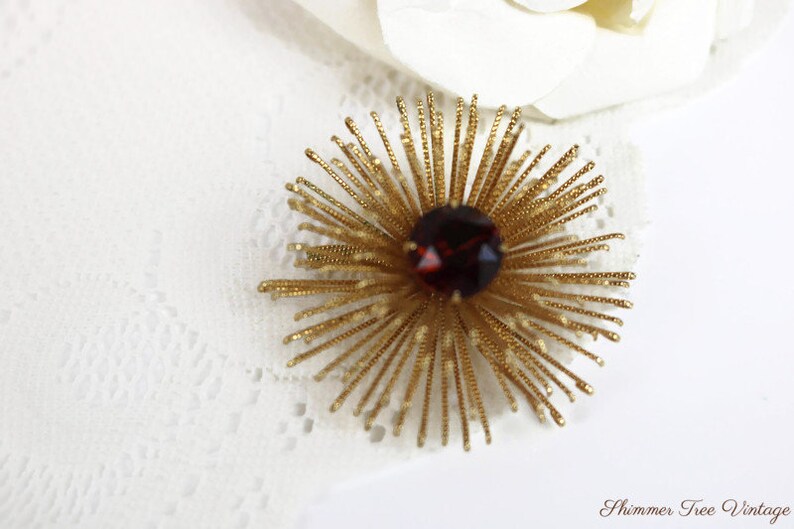 large round floral thistle SARAH COVENTRY Flower Brooch