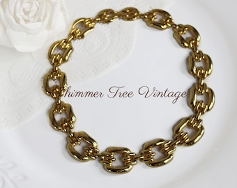 Beautiful, Chunky Gold Plated Chain Necklace