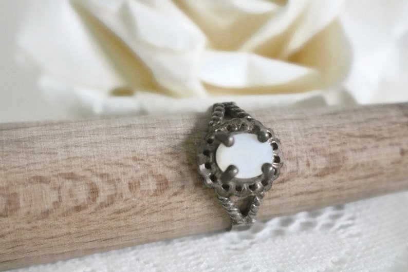 Edwardian 925 Charles Addison CA signed 1880-1890/'s luxurious jewelry Antique moonstone ring