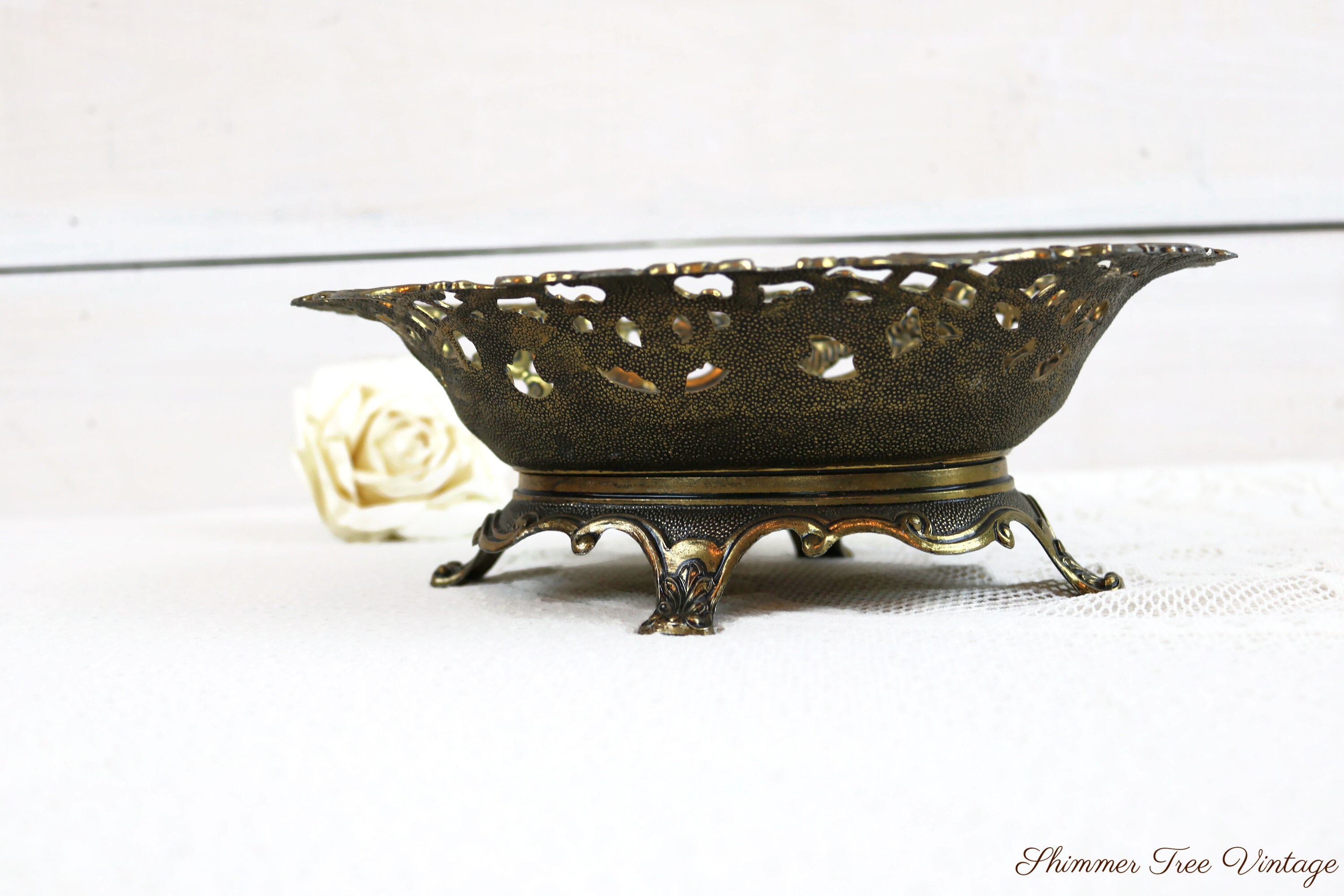 Decorative Brass Centerpiece Bowl MOD DEP Made in Italy Etsy