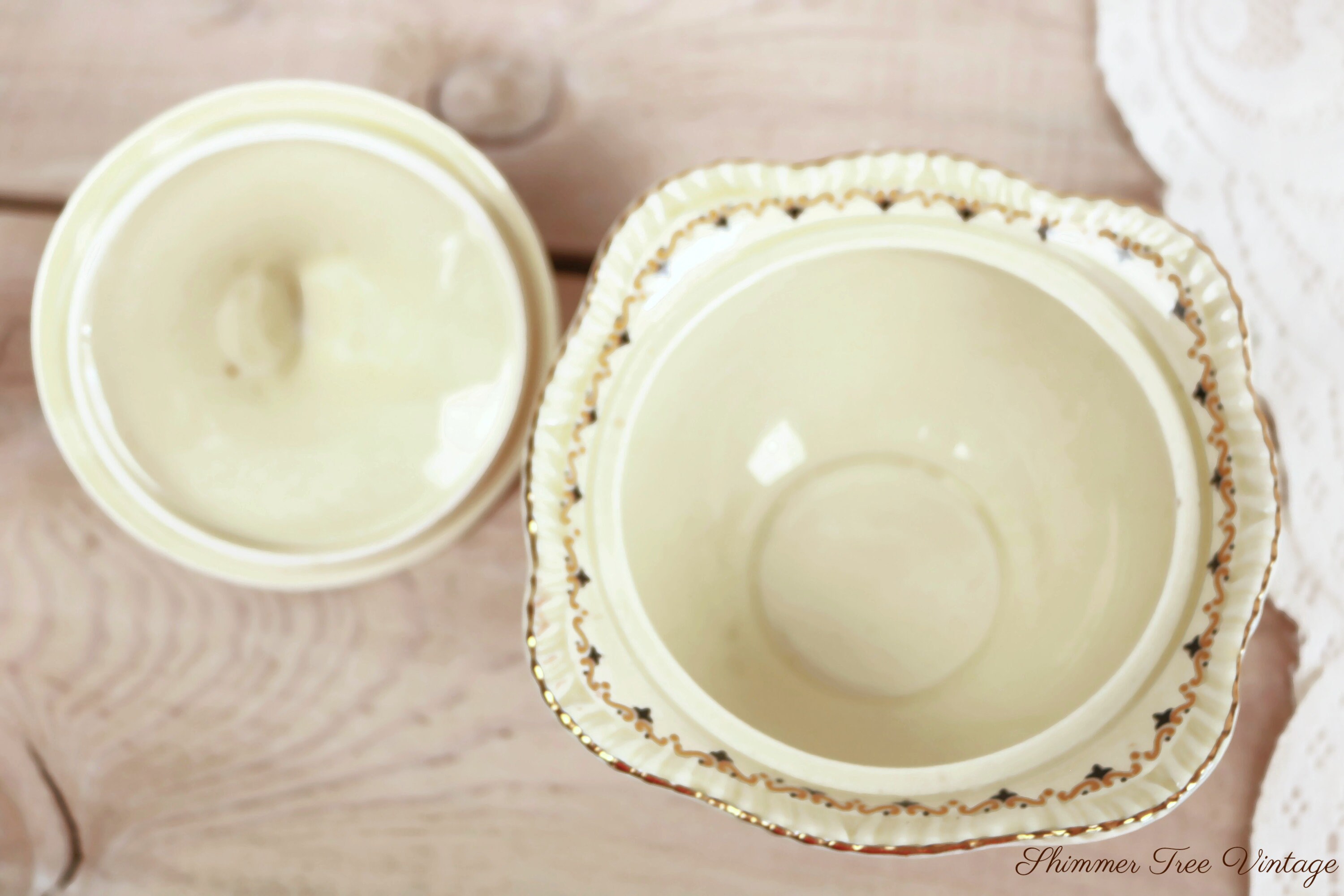 1930 Woods Ivory Ware England, Art Deco Sugar Bowl - Etsy Canada