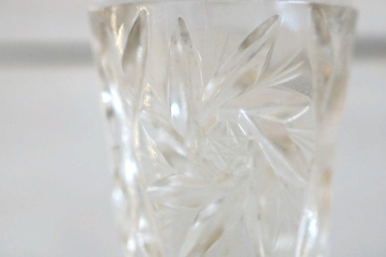 barware clear crystal drinkware Polish Starburst cut crystal Decanter
