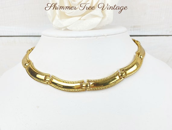 NAPIER Signed Gold plated Choker Necklace - image 2