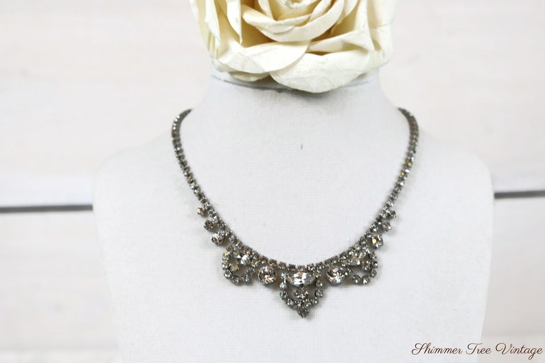 Glamorous Rhinestone Bridal Necklace
