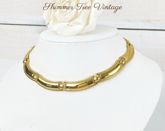 NAPIER Signed Gold plated Choker Necklace - image 3