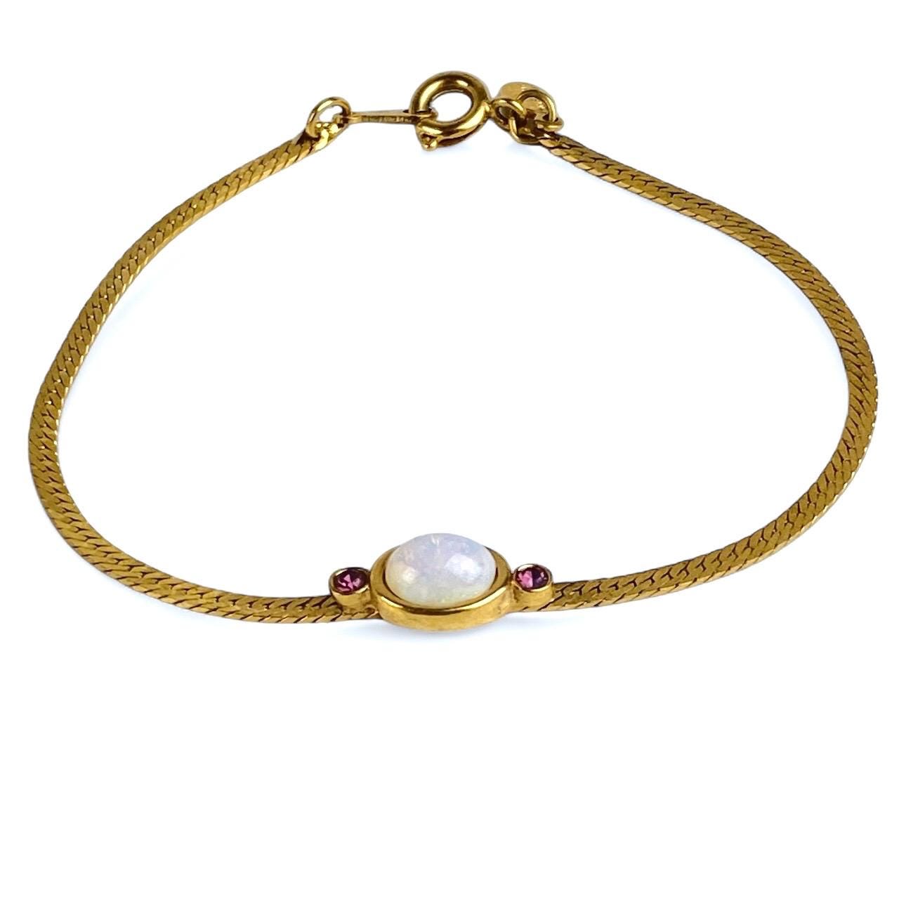 アクセサリー Givenchy Vintage Opal Bracelet GIVENCHY Minimalist Faux Opal Bracelet - Etsy