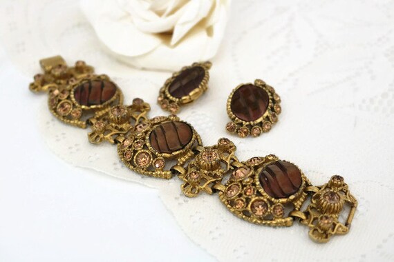 Selro Corp Baroque Rhinestone Bracelet Set Etsy Canada