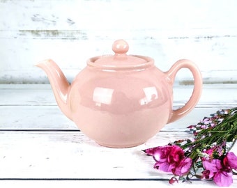 Pretty Light Pink 'Pristine England' signed 1 Cup Teapot