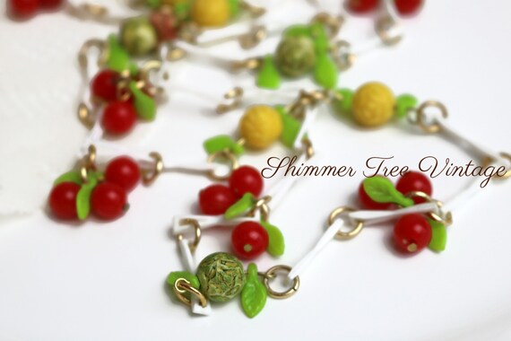 Long Celluloid Fruit Salad Necklace - image 6