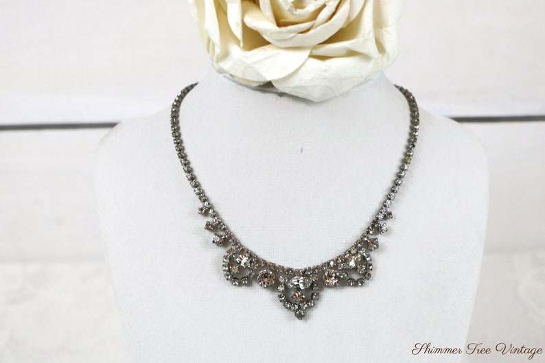 Glamorous Rhinestone Bridal Necklace