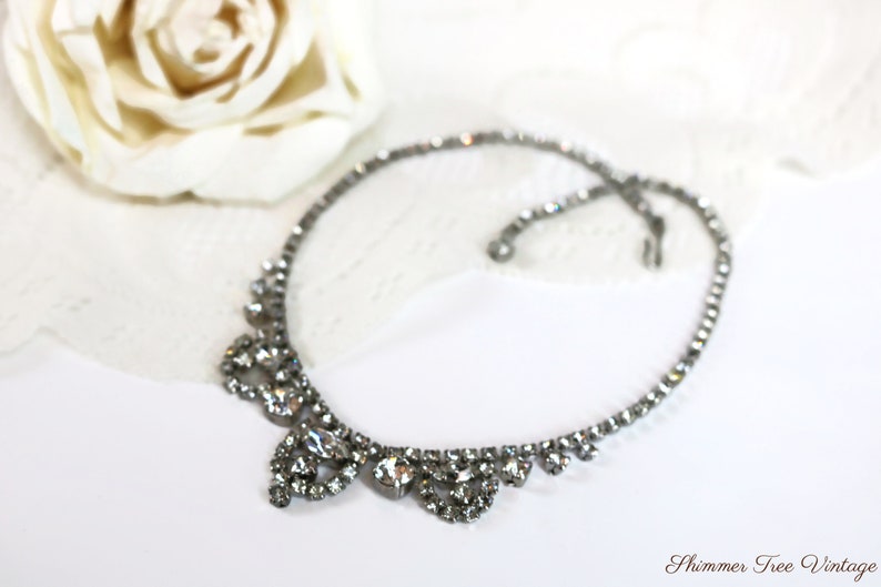 Glamorous Rhinestone Bridal Necklace