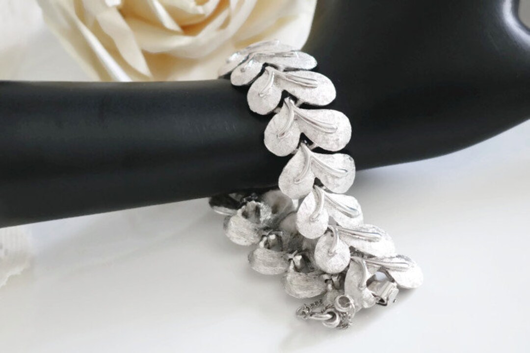 Marboux Signed, Boucher Bracelet, Silver Tone Spine Link