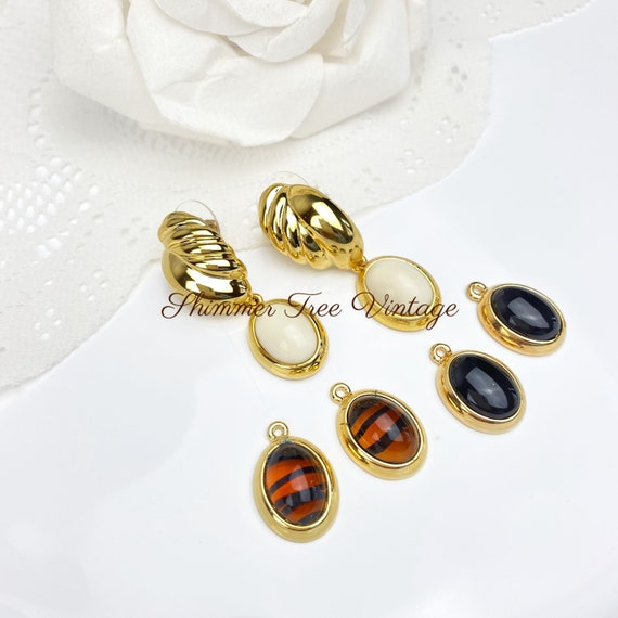 Vintage Interchangeable Post Dangle Earrings - image 5