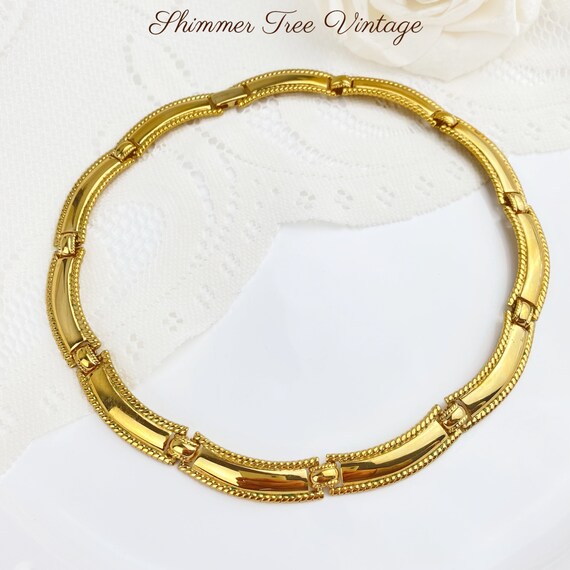 NAPIER Signed Gold plated Choker Necklace - image 6