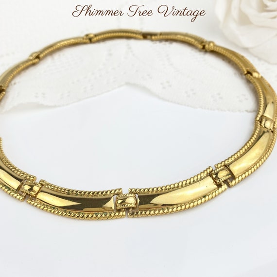 NAPIER Signed Gold plated Choker Necklace - image 8